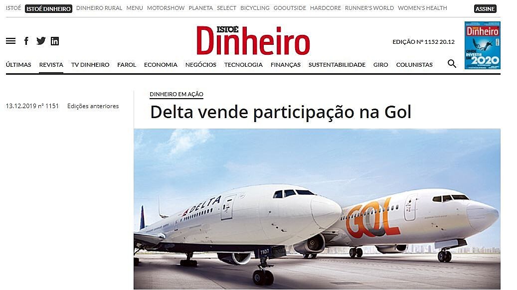 Delta vende participao na Gol